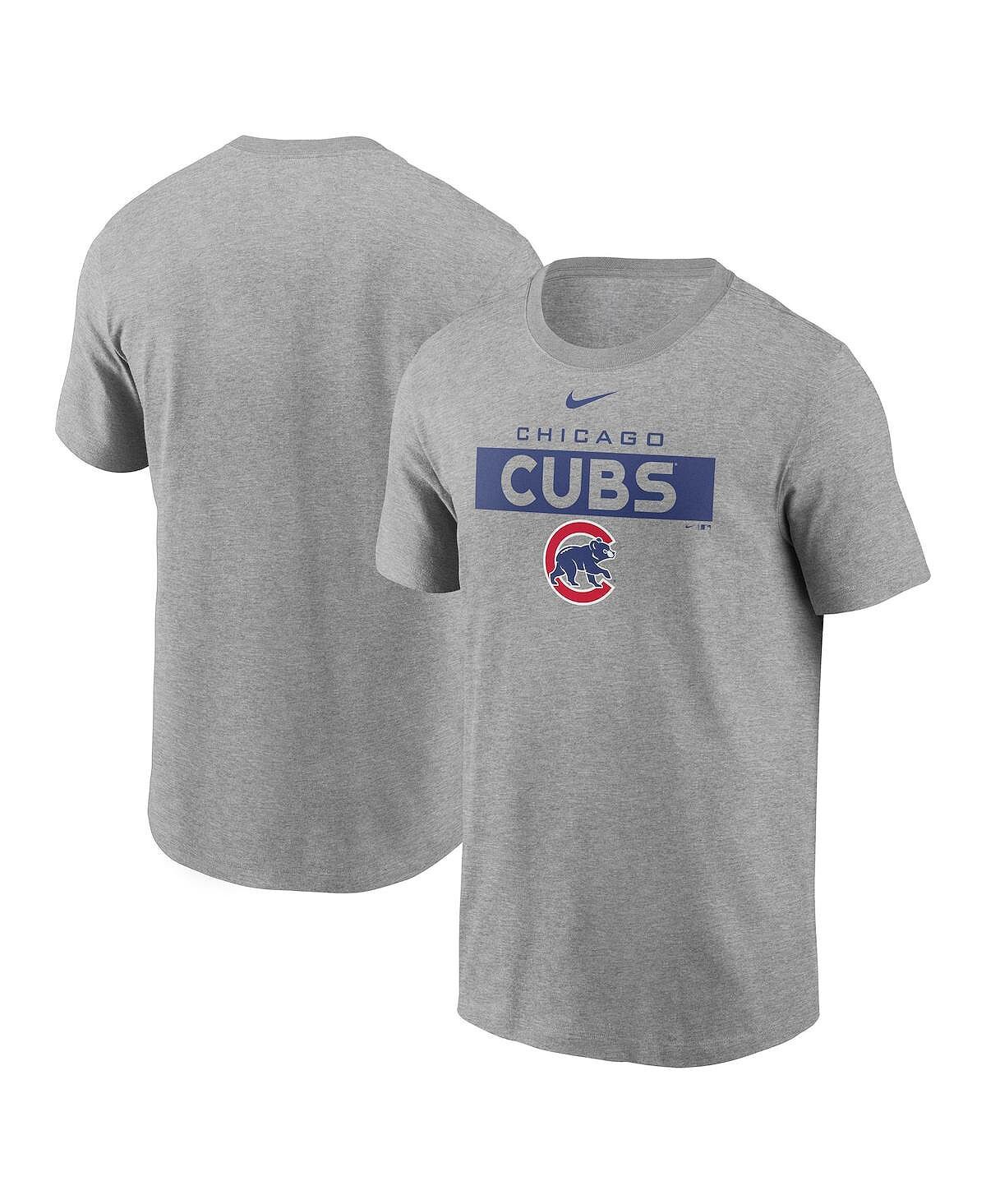 

Мужская футболка chicago cubs team цвета меланжа серого цвета Nike, мульти