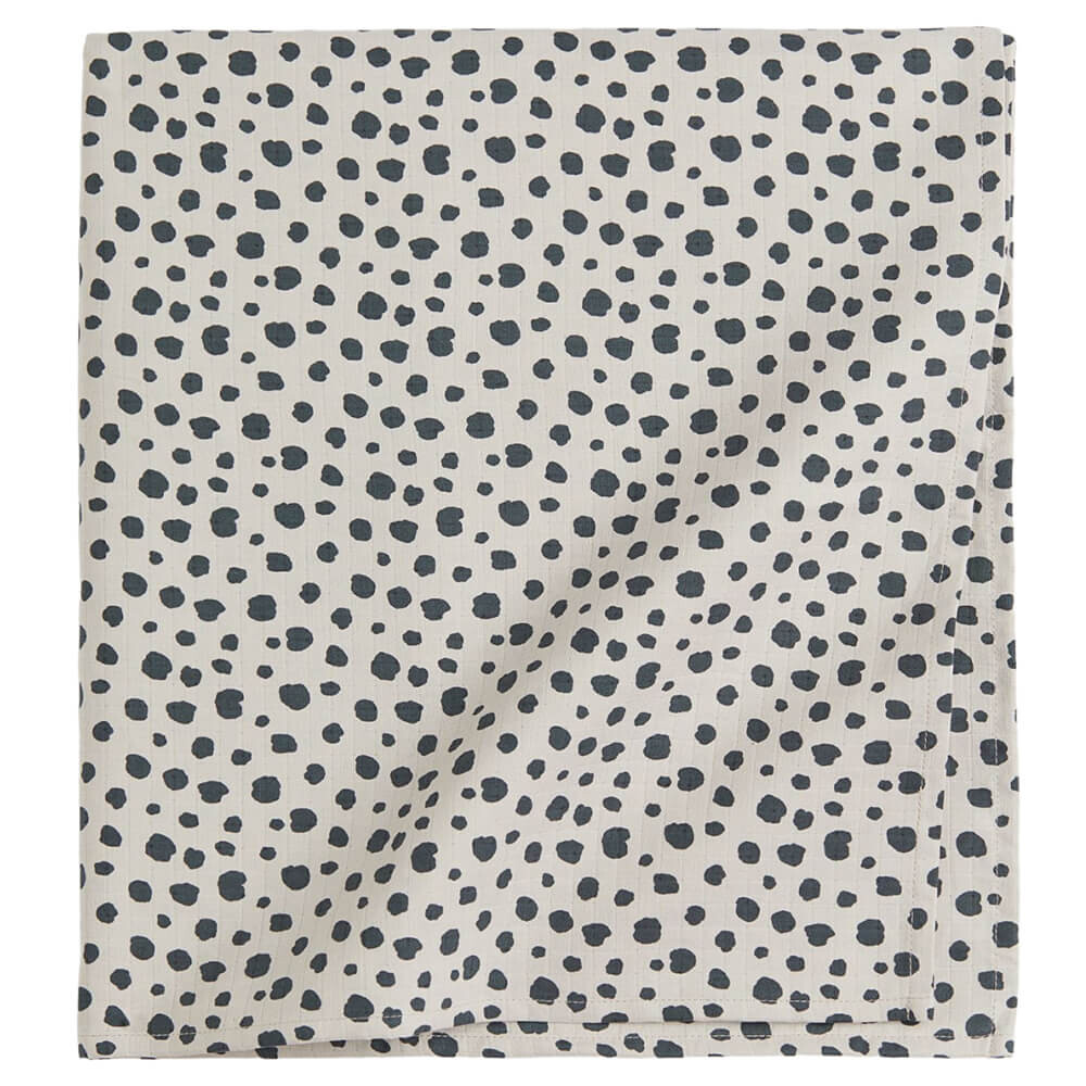 

Детское одеяло H&M Home Leopard Print Cotton Muslin Comfort, светло-бежевый/черный