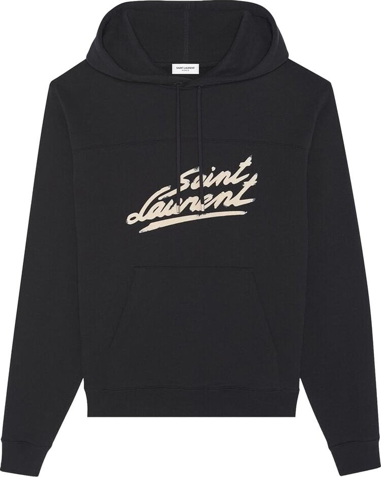 

Худи Saint Laurent Decoupes Hoodie 'Noir/Naturel', черный