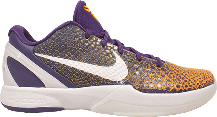 Лимитированные кроссовки Nike Zoom Kobe 6 'Lakers Gradient', фиолетовый - фото