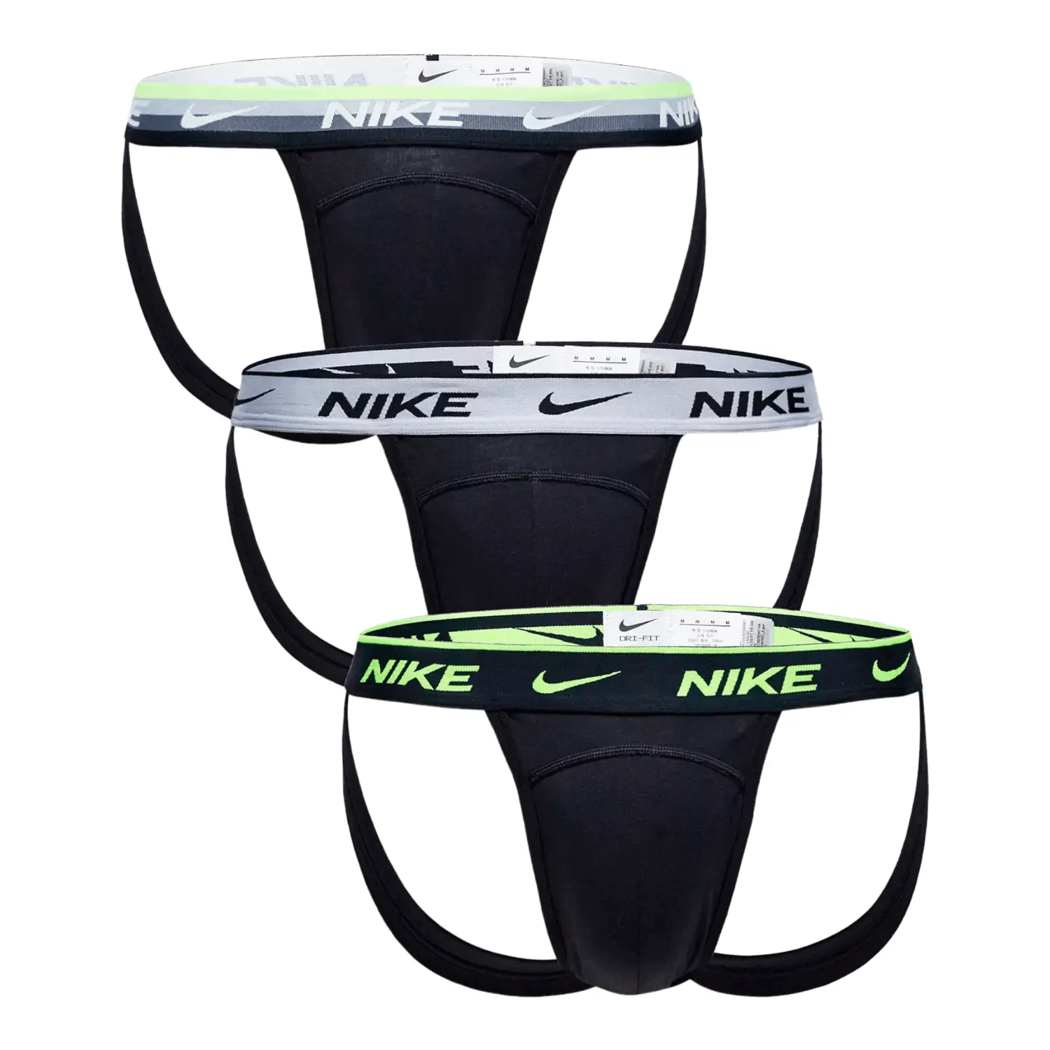 

Трусы Nike 3 Pack Jock In With Coloured Waistbands, 3 предмета, черный