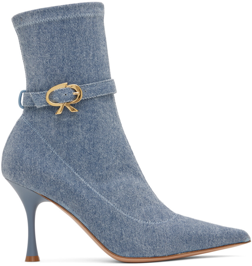 

Синие сапоги восхождения Gianvito Rossi, Синий, Синие сапоги восхождения Gianvito Rossi