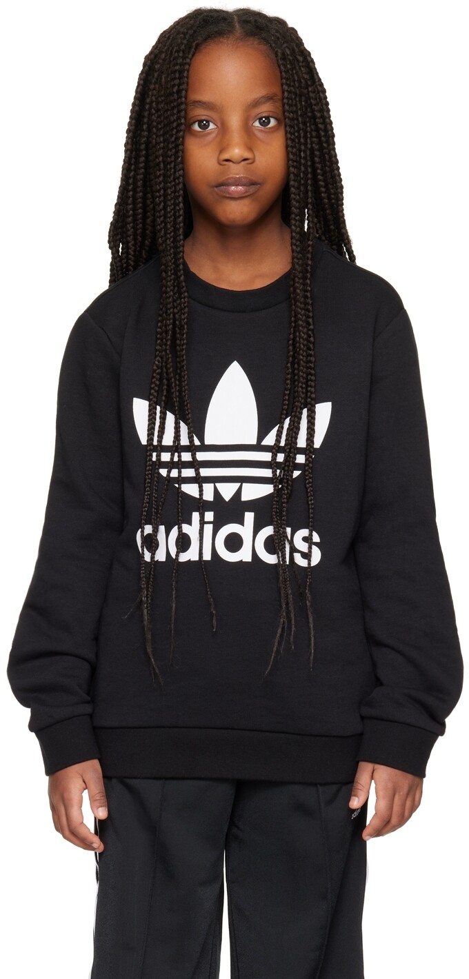 

Детская толстовка с черным трилистником для больших детей adidas Kids