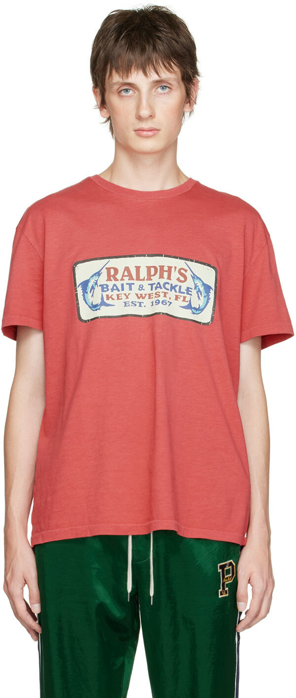 

Красная футболка с рисунком Polo Ralph Lauren
