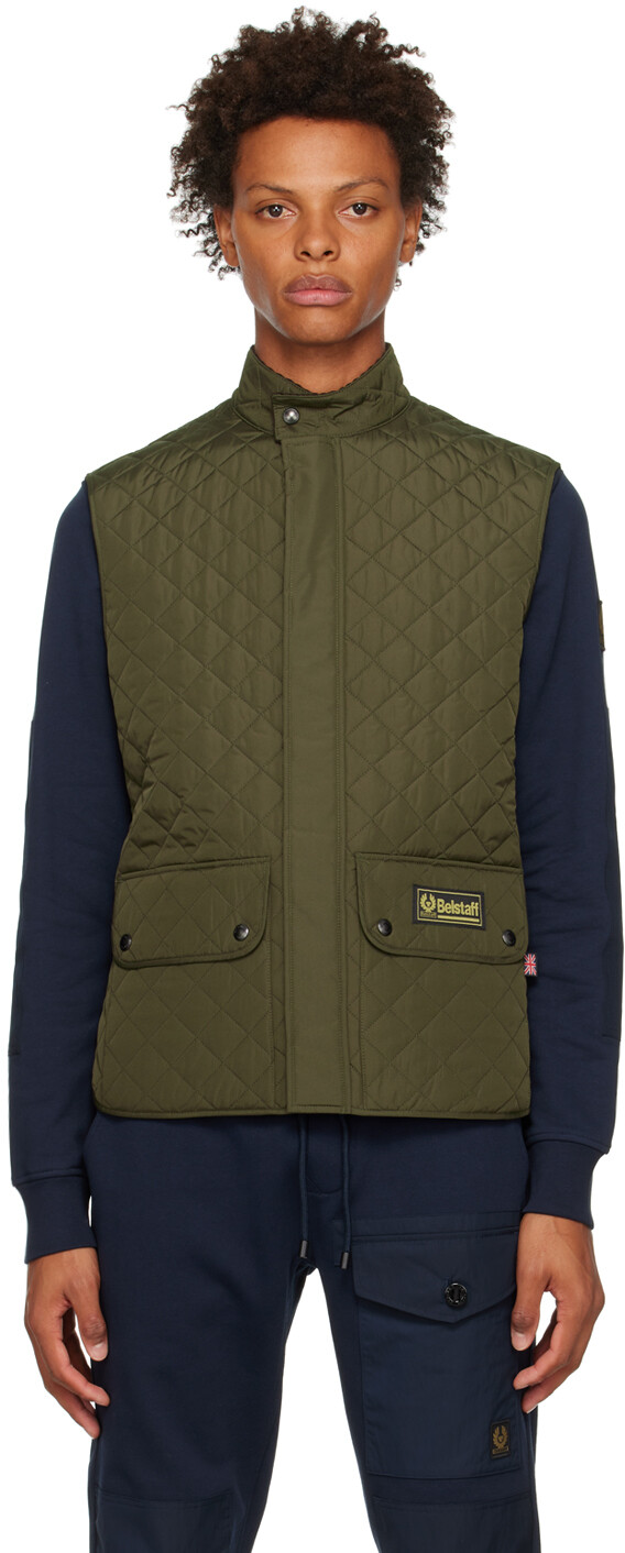 

Стеганый жилет цвета хаки Belstaff