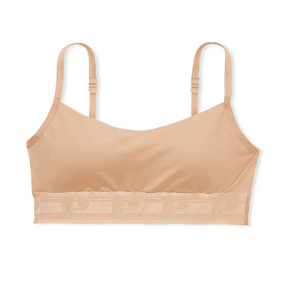 

Топ спортивный Victoria's Secret Pink Ultimate Lightly Lined, светло-бежевый