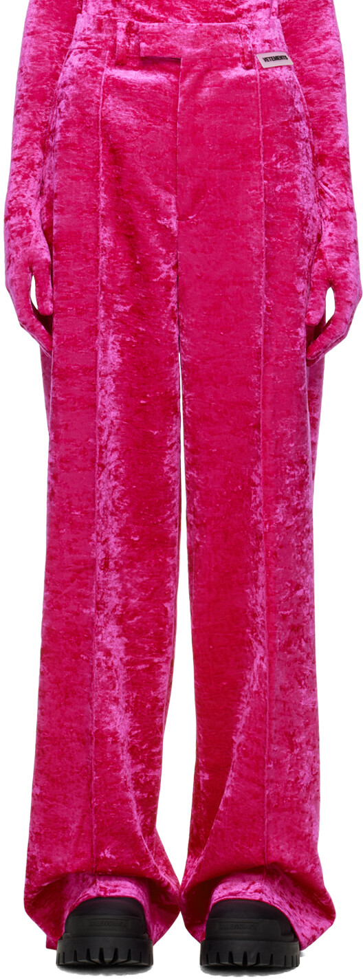 

Розовые широкие брюки VETEMENTS