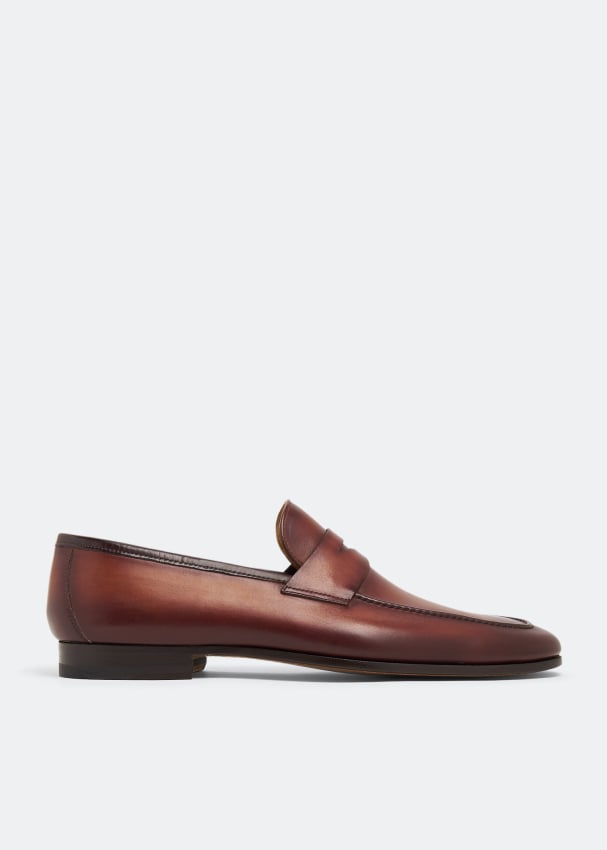 Лоферы MAGNANNI Leather loafers, коричневый