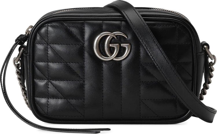 Сумка Gucci GG Marmont Mini Shoulder Bag Black, черный - фото