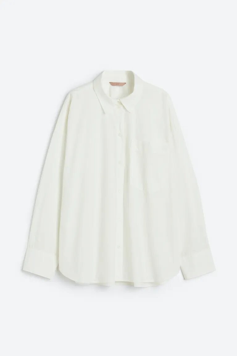 

Рубашка H&M cotton, белый