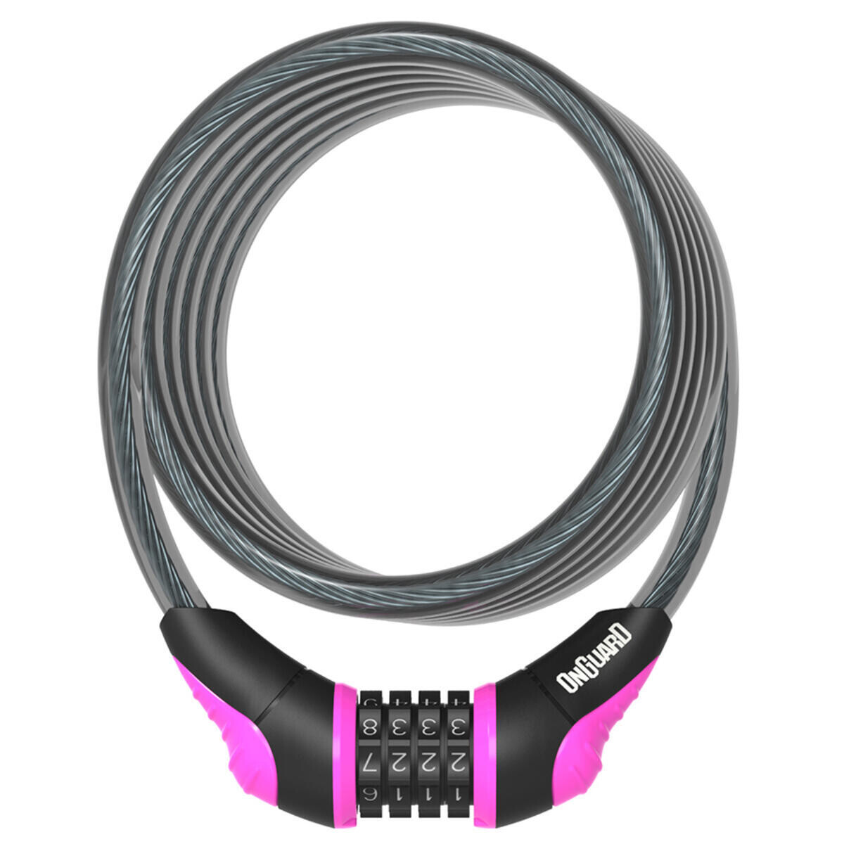 

Тросовый замок Onguard Neon Coil Combo-180смx12мм, розовый / розовый / розовый