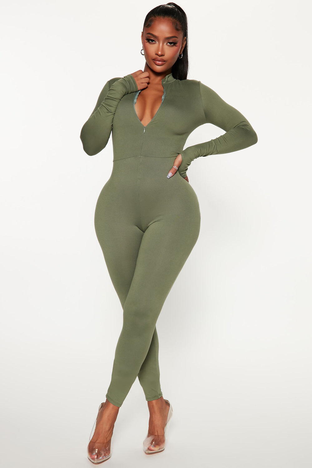 

Комбинезон Fashion Nova NJ9486N, оливковый