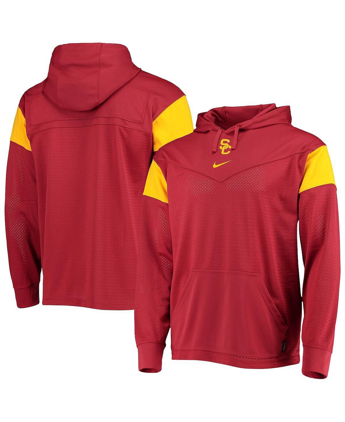 

Мужской пуловер с капюшоном из джерси cardinal usc trojans sideline Nike, Красный