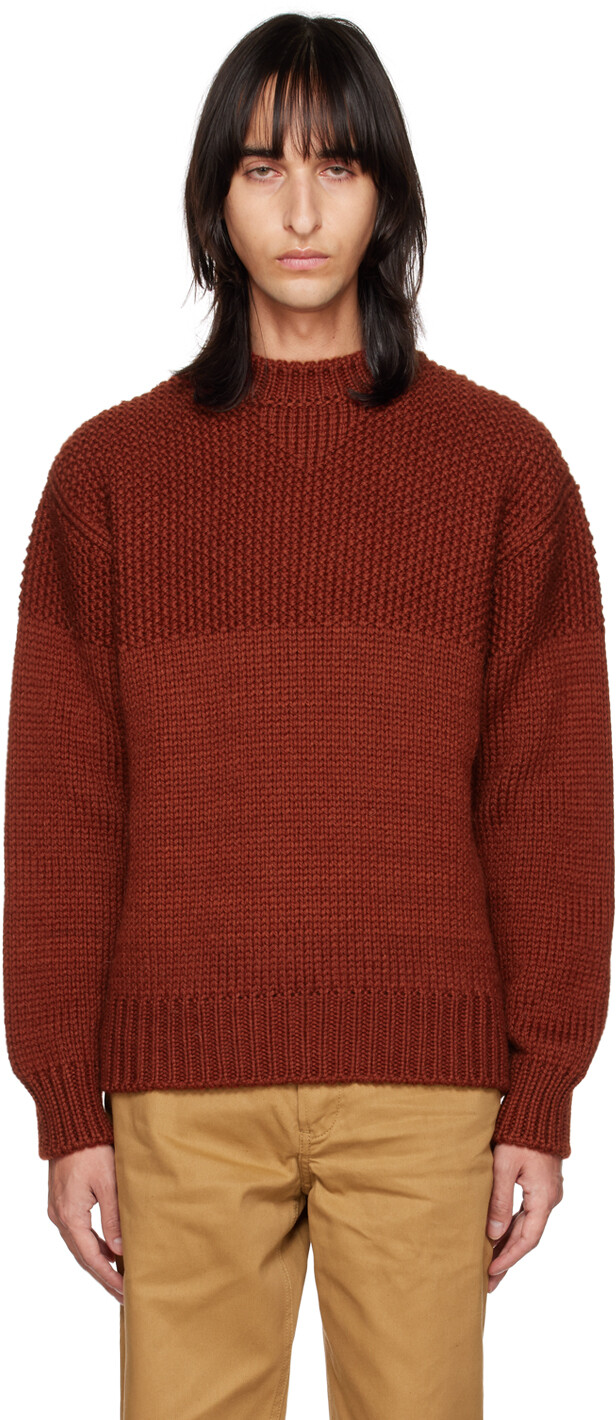 

Красный свитер с круглым вырезом Jil Sander