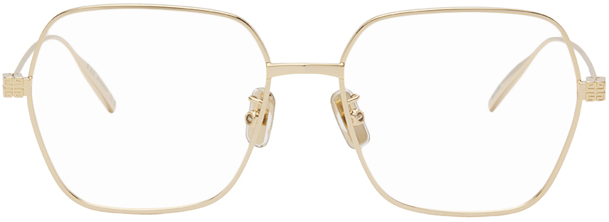 Золотые квадратные очки Shiny endura Givenchy