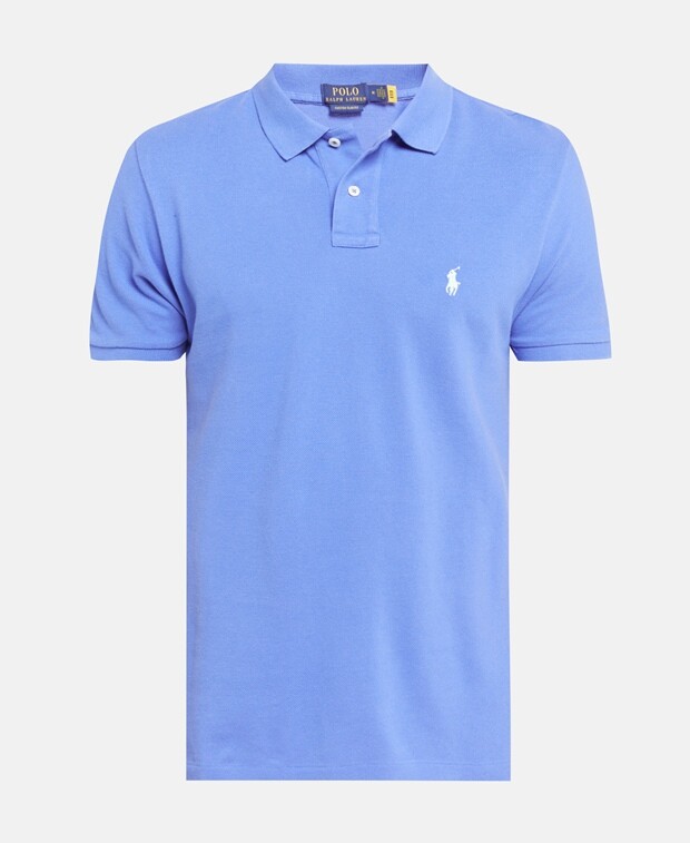 

Рубашка-поло из пике Polo Ralph Lauren, светло-синий