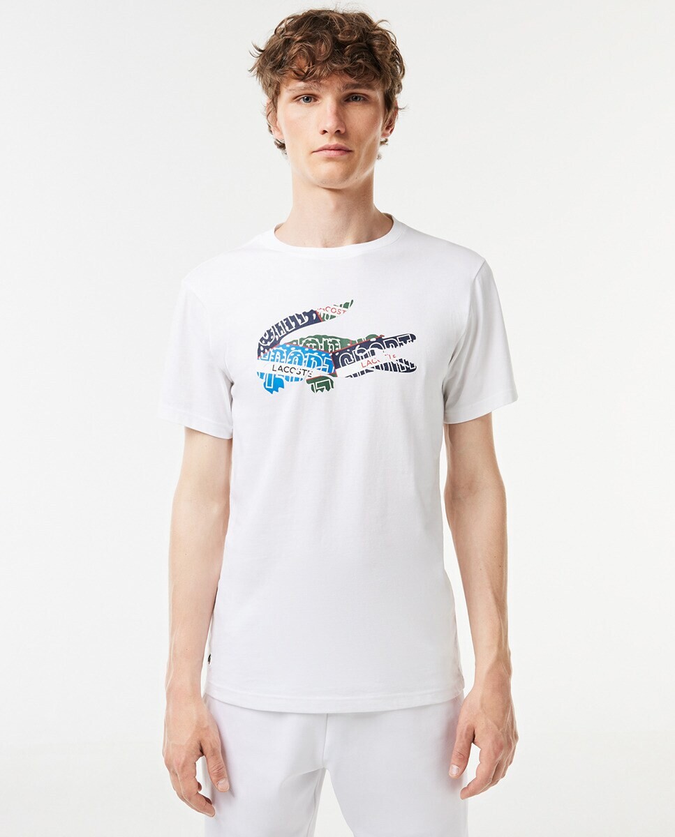 

Спортивная футболка из хлопкового джерси Lacoste, белый