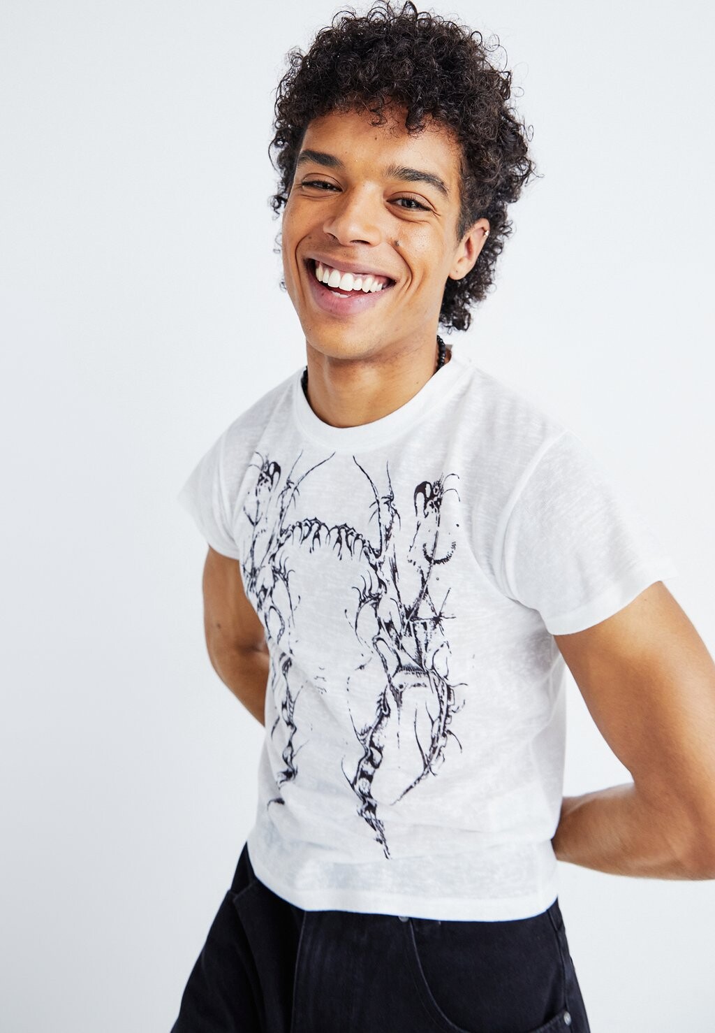

Футболка с принтом Lazywilly Ink Baby Tee Jaded London, белый