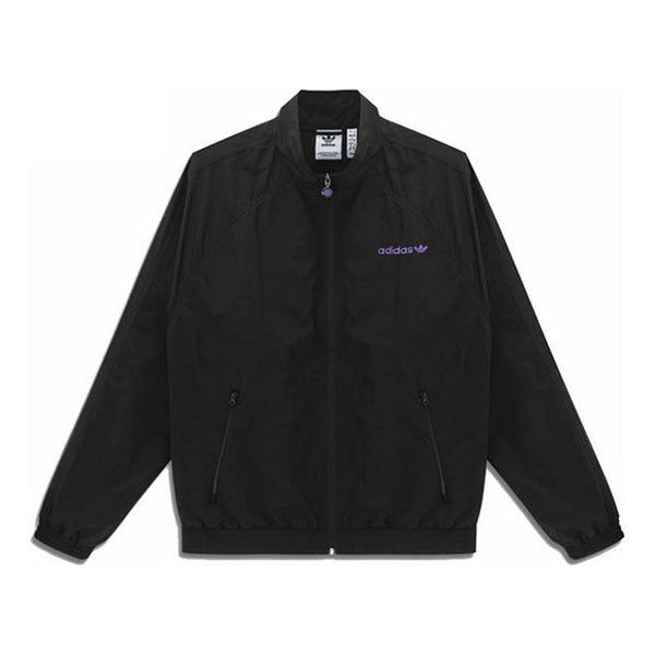 Куртка Men's adidas originals Printing Alphabet Stand Collar Long Sleeves Sports Jacket Black, черный