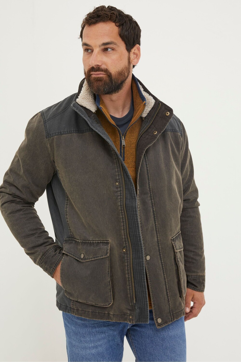 

Куртка в стиле колор-блок FatFace Broadsands Fat Face, коричневый