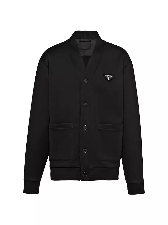 

Флисовый кардиган Prada, черный
