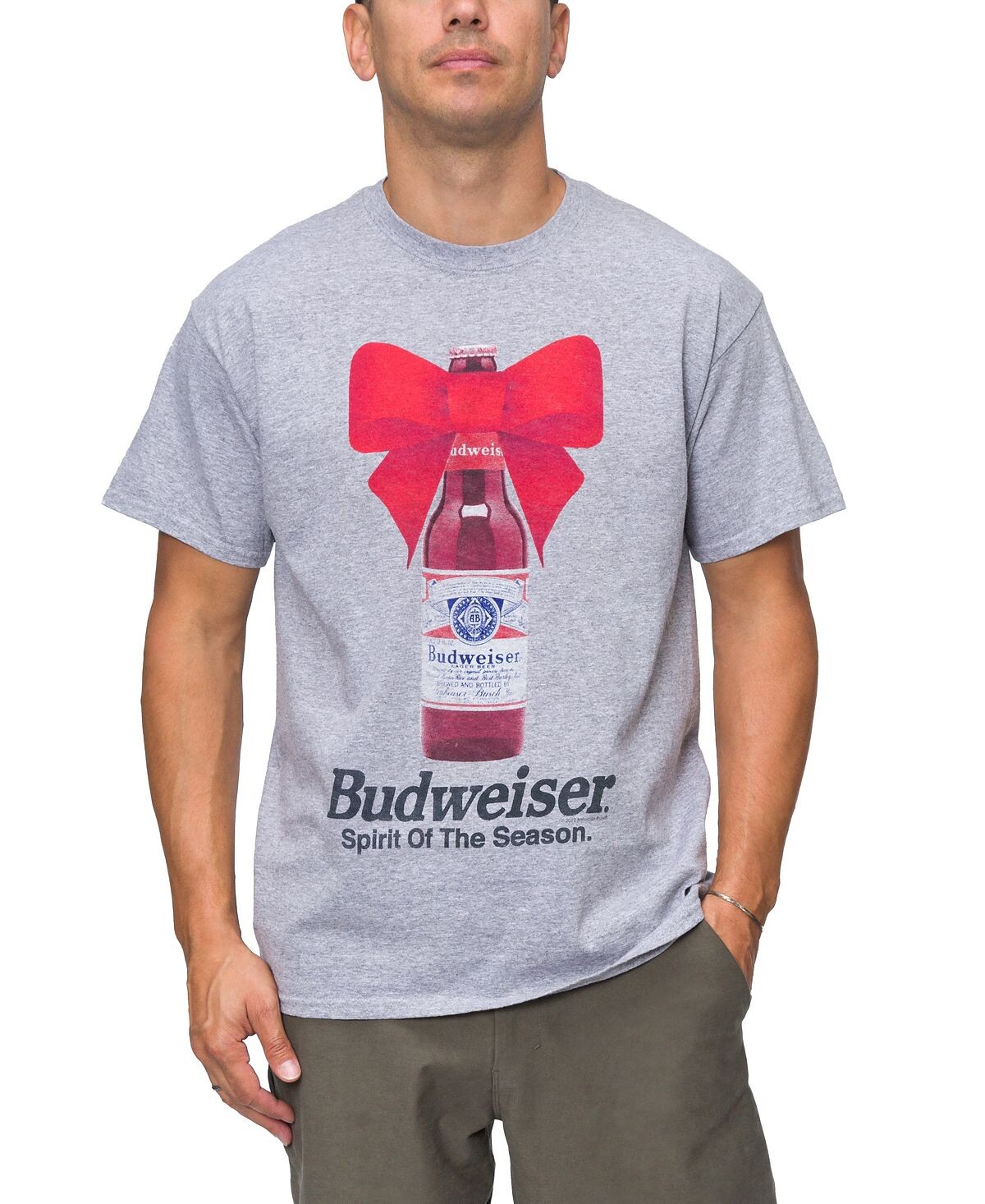 

Мужская футболка с коротким рукавом budweiser spirit of the season Junk Food, мульти