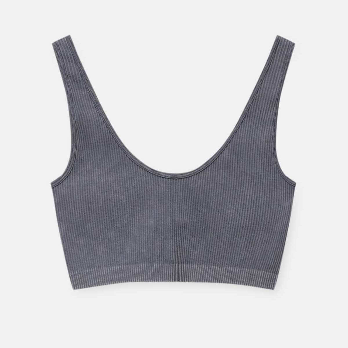 

Кроп-топ Pull&Bear Seamless, свинцовый, Серый