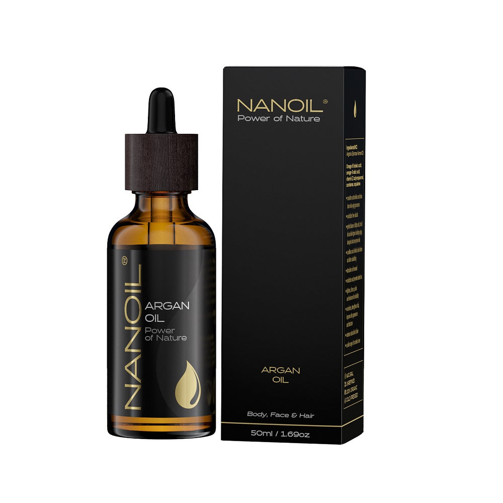 Nanoil Argan Oil аргановое масло для ухода за волосами и телом 50мл нерафинированное кокосовое масло холодного отжима 100мл