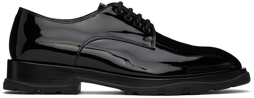 

Черные узкие оксфорды на шнуровке Alexander McQueen