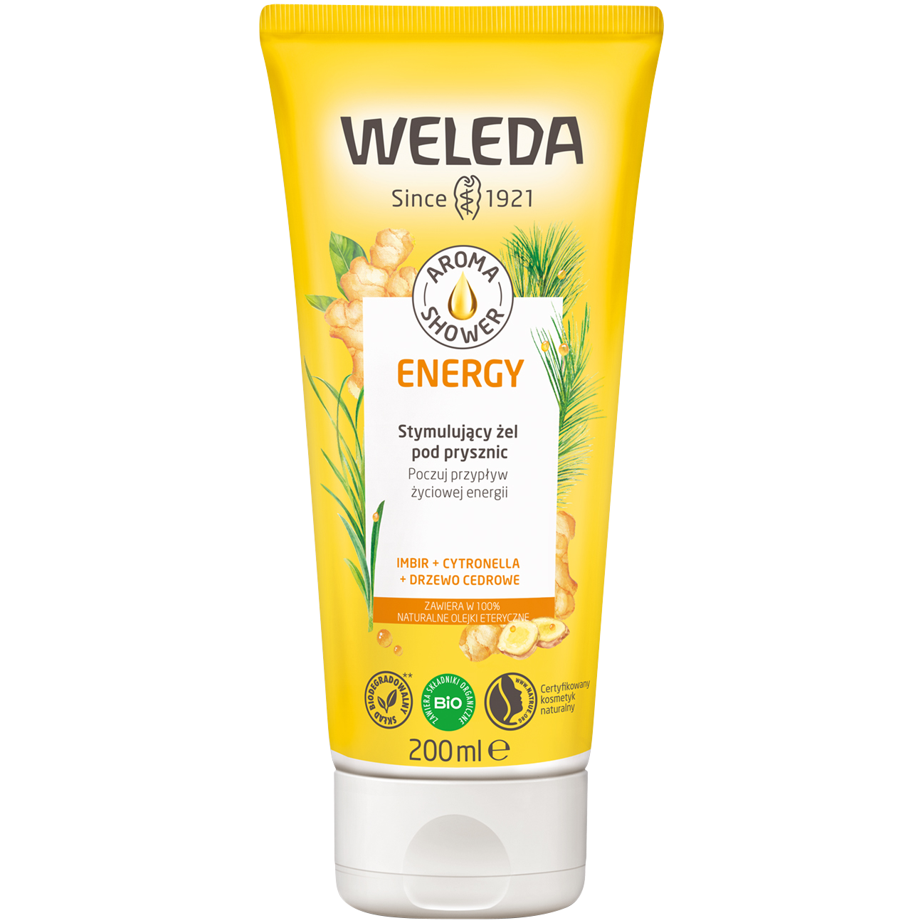 Weleda Aroma Energy крем-гель для душа, 200 мл - фото