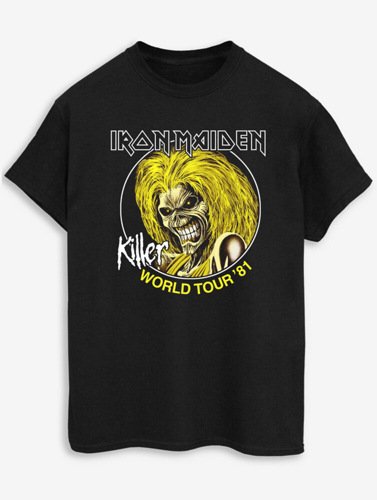 

Черная футболка с принтом для взрослых NW2 Iron Maiden Killers World George., черный
