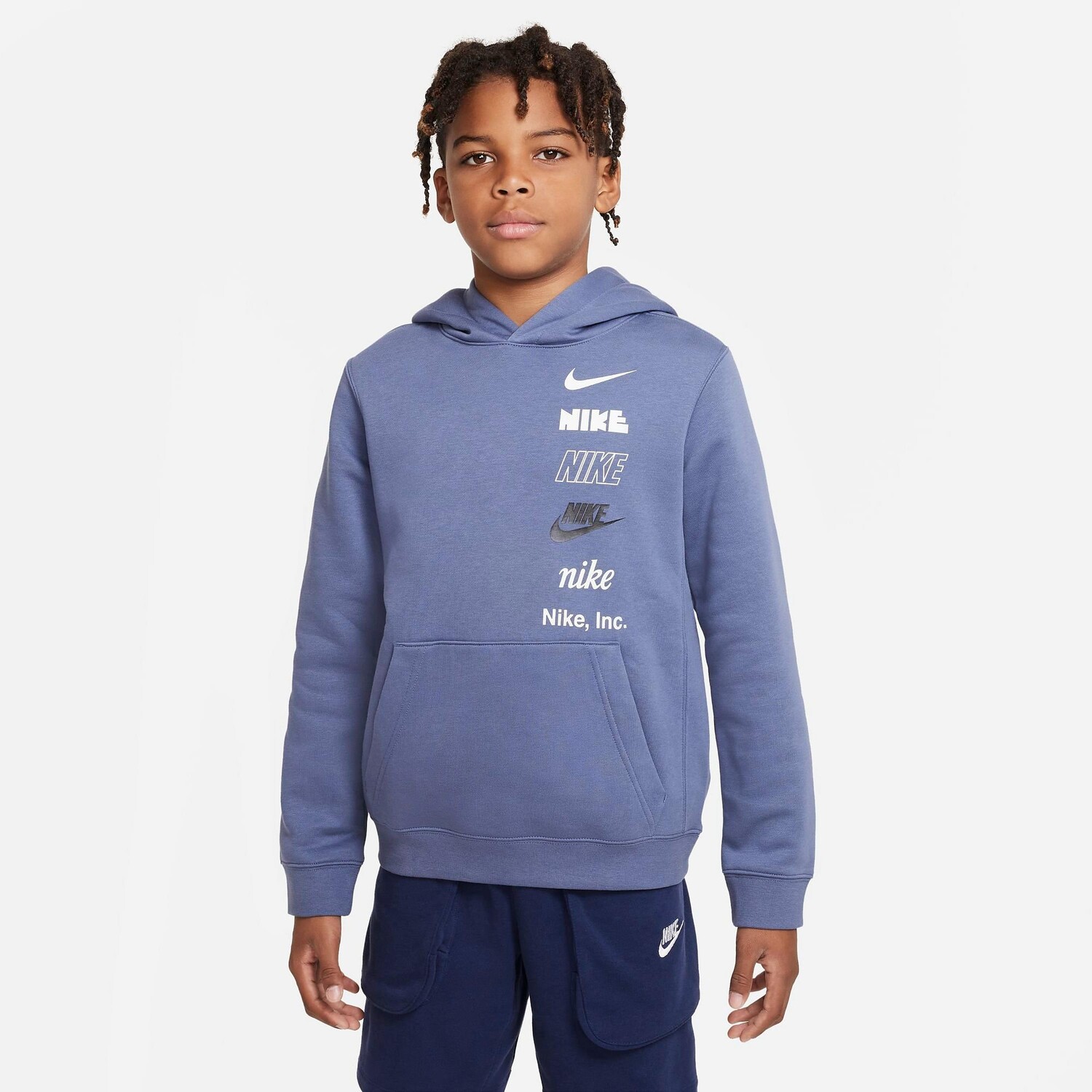 

Детская толстовка с капюшоном Nike Sportswear Logos, синий