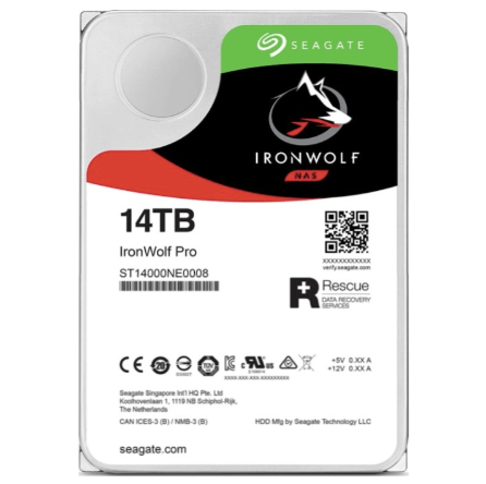 Жесткий диск Seagate IronWolf Pro 14 ТБ 3.5 ST14000NE0008 жесткий диск seagate ironwolf pro 3 5 14tb sata st14000ne0008