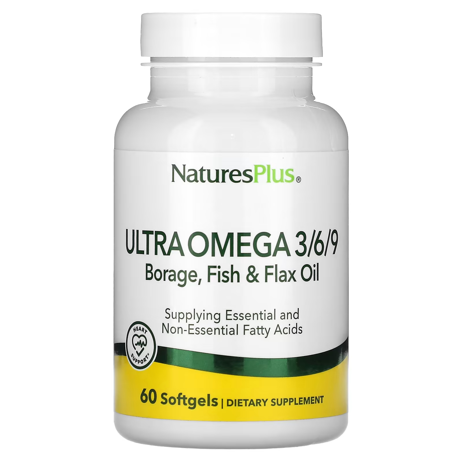 Пищевая добавка NaturesPlus Ultra Omega 3/6/9, 60 мягких капсул пищевая добавка ultra garlite naturesplus пролонгированного действия 90 таблеток
