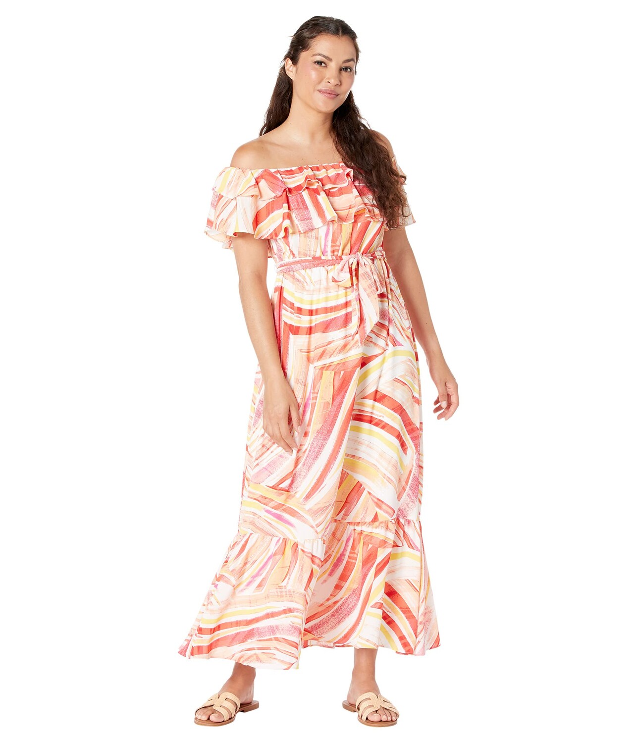 

Платье Donna Morgan, Midi Dress with Off Shoulder