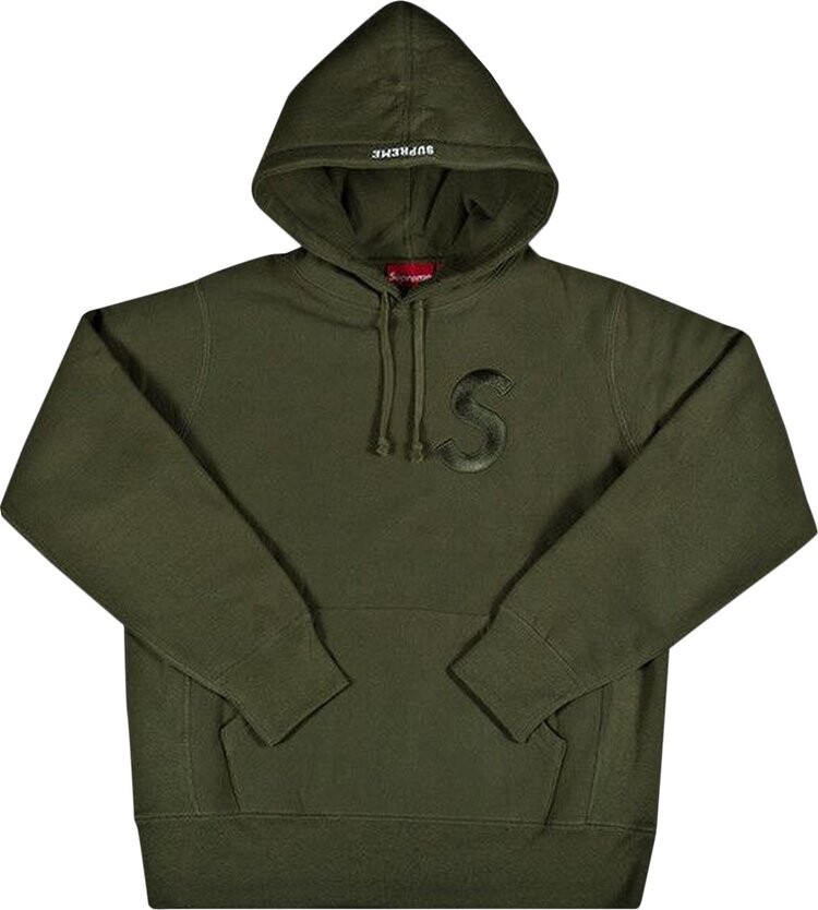 

Худи Supreme Tonal S Logo Hoodie 'Dark Olive', зеленый