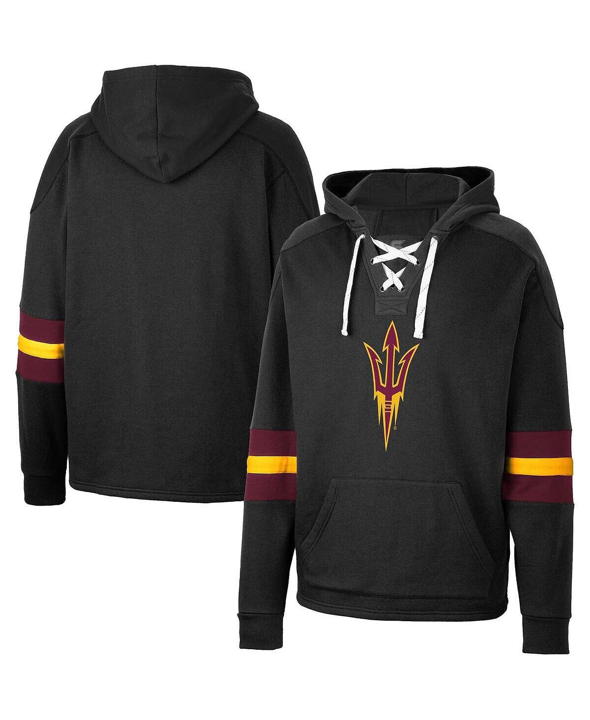 

Мужская черная толстовка с капюшоном arizona state sun devils со шнуровкой 4.0 на шнуровке Colosseum, черный