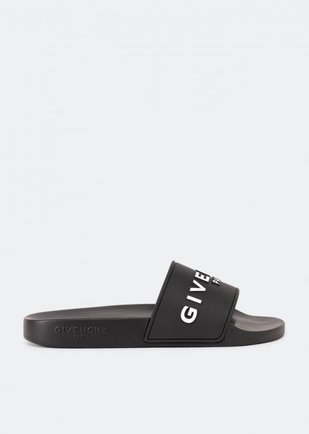 Шлепанцы GIVENCHY Rubber slides, черный