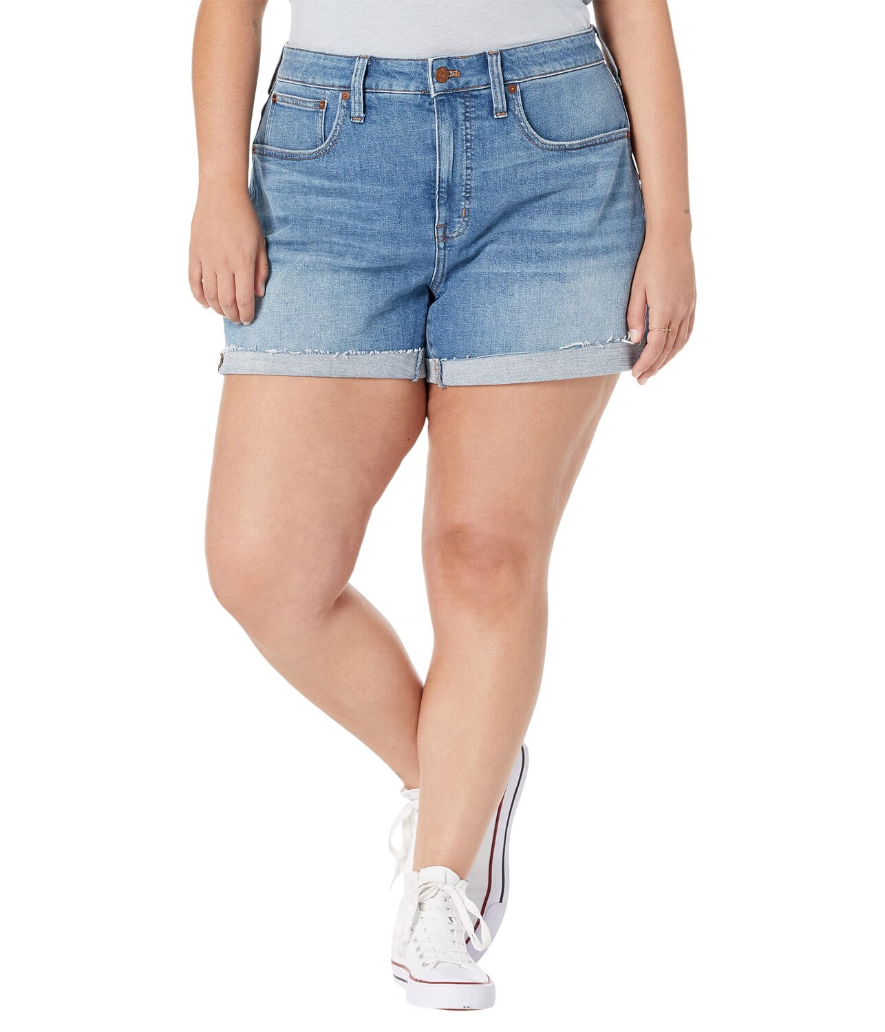 

Шорты Madewell, Plus Curvy High-Rise Denim Shorts in Lavista Wash