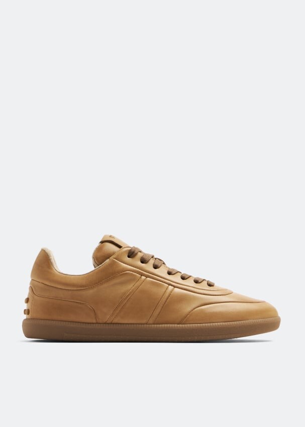 

Кроссовки TOD'S Tabs leather sneakers, коричневый