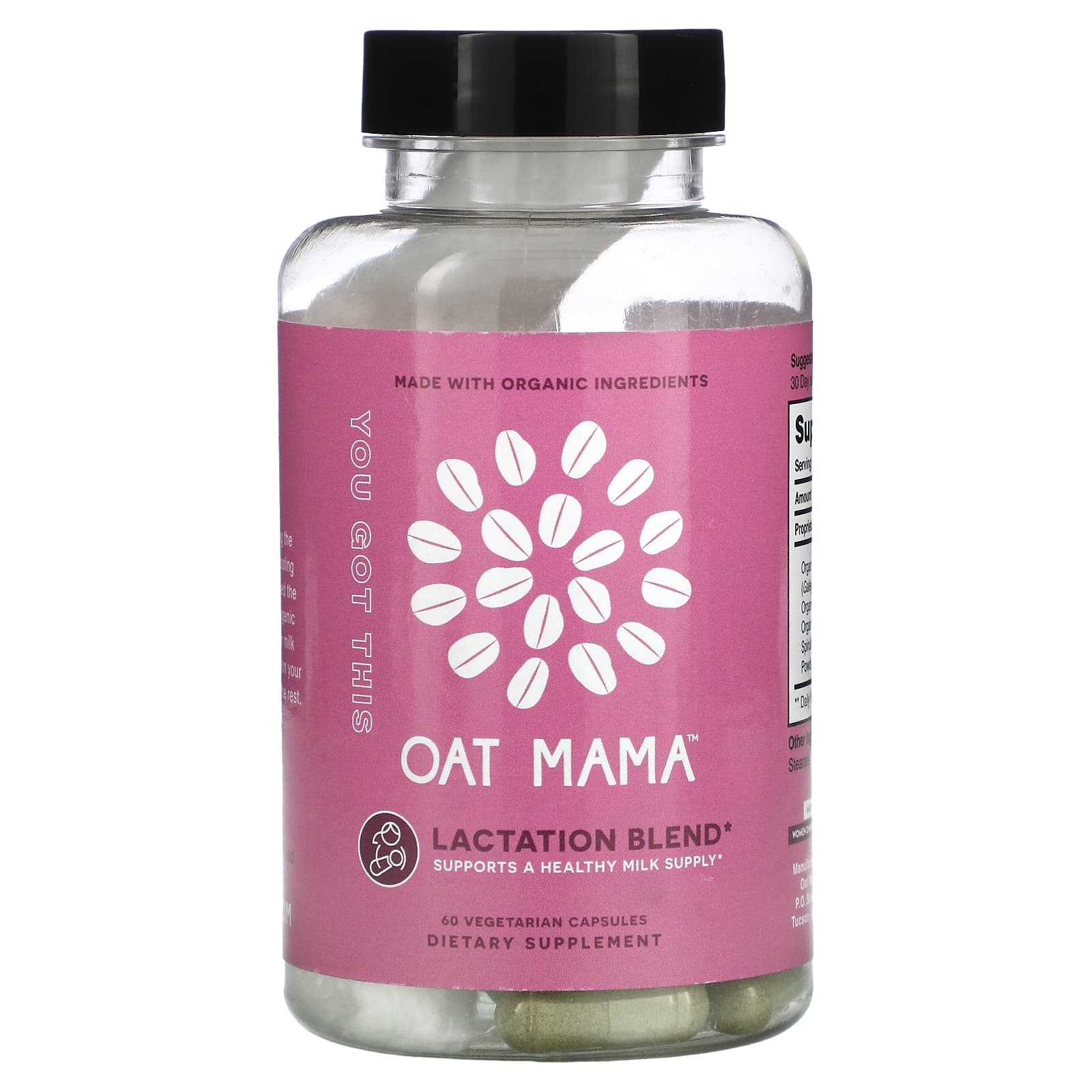 Смесь Oat Mama для кормления грудью, 60 вегетарианских капсул elactia пробиотик для кормления грудью 30 капсул