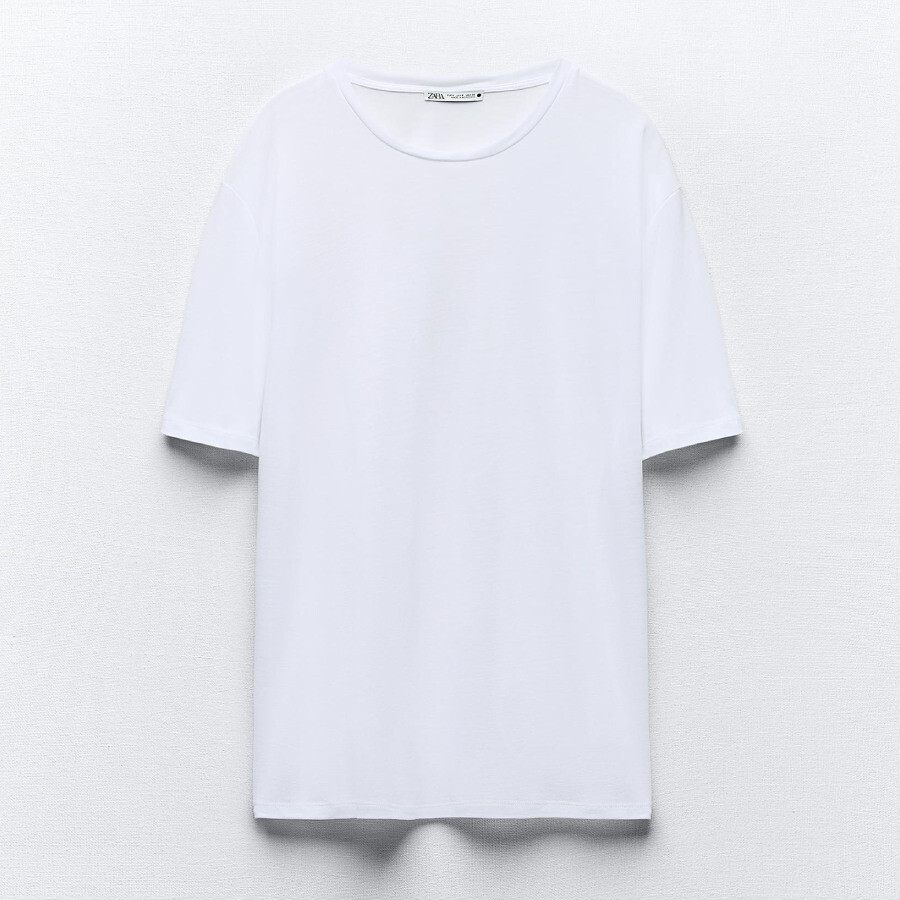 

Футболка Zara Lyocell, белый