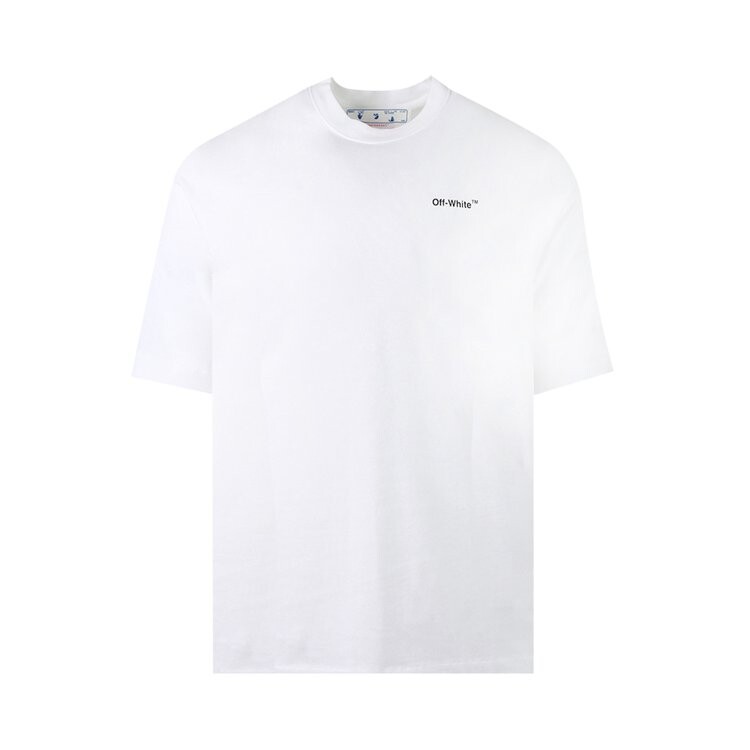 

Футболка Off-White Caravaggio Crownin Skate Tee 'White/Black', белый