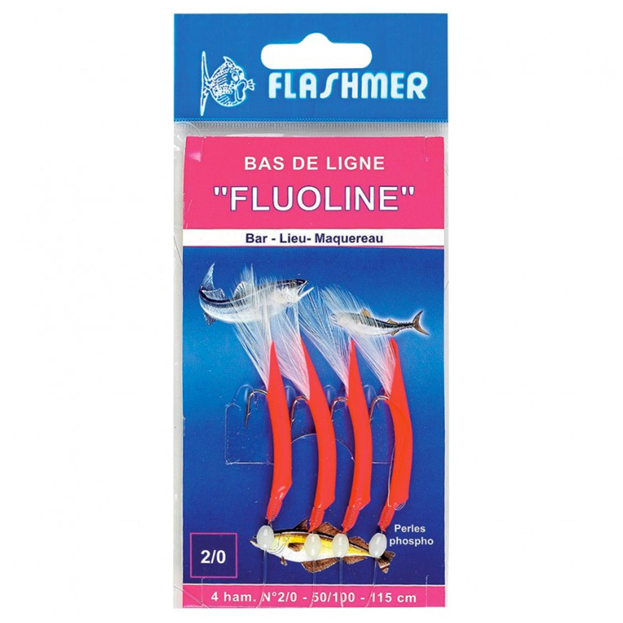 цена Окончательная сборка крючков Fluoline 4 размера. 2/0 FLASHMER