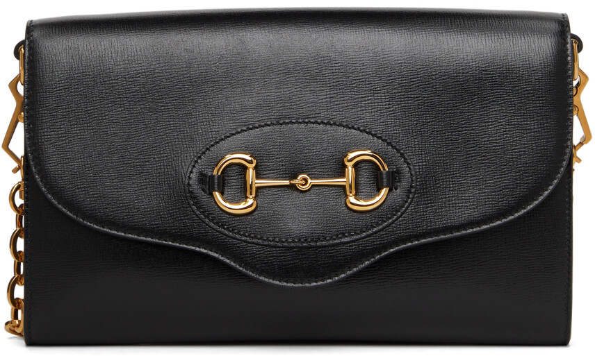 

Черная сумка через плечо Horsebit 1955 Gucci