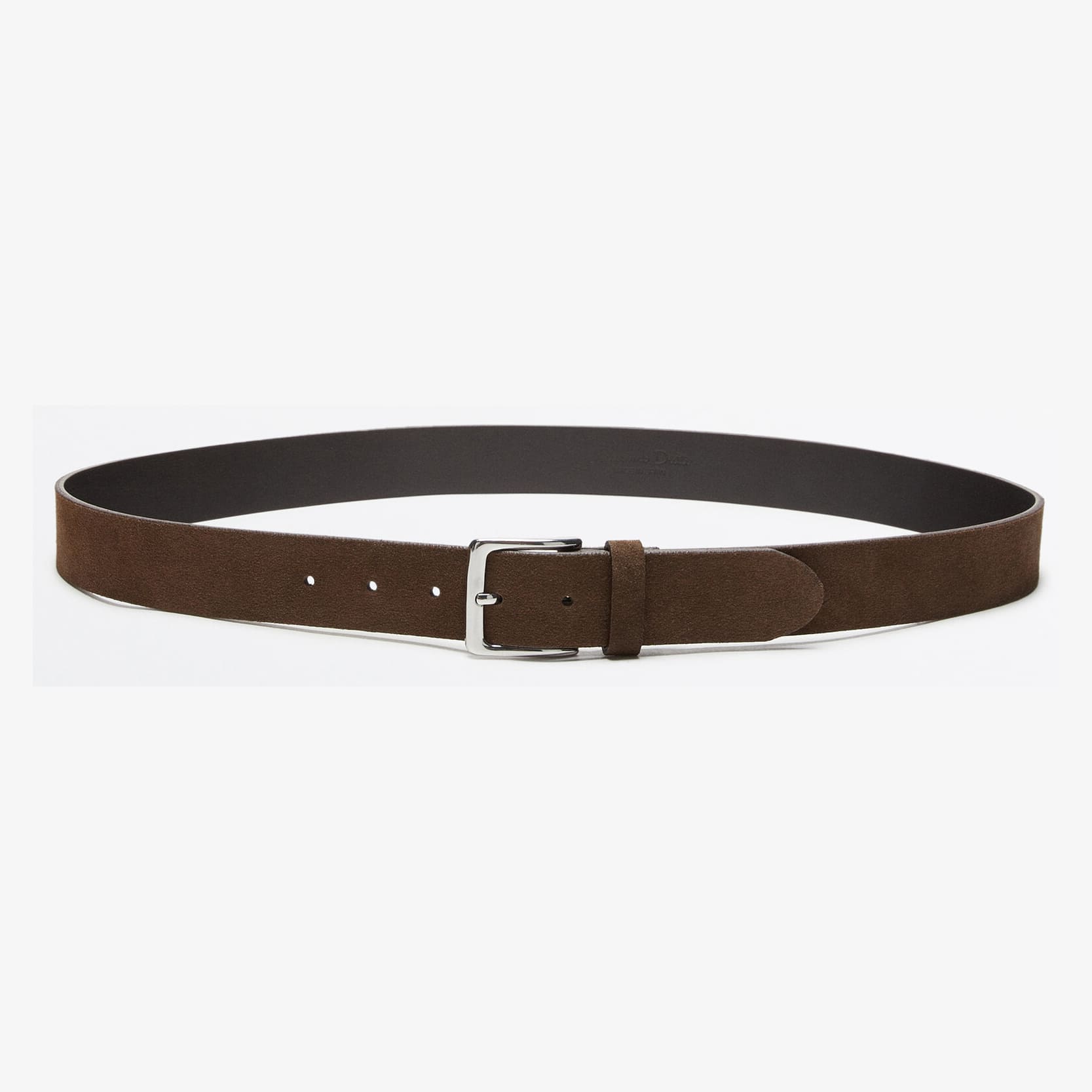 Ремень Massimo Dutti Suede Leather, коричневый ремень massimo dutti leather belt thin limited edition чёрный