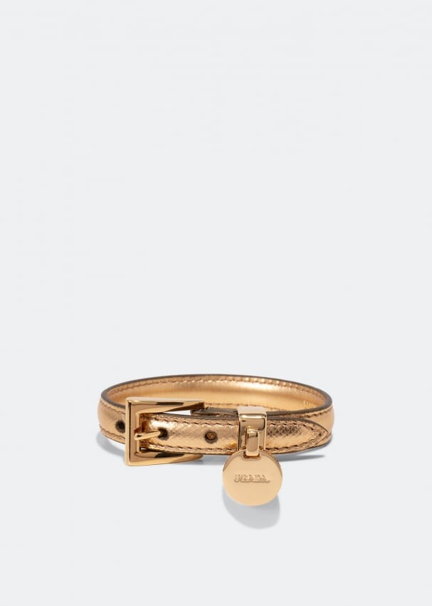 

Браслет PRADA Saffiano leather bracelet, золотой