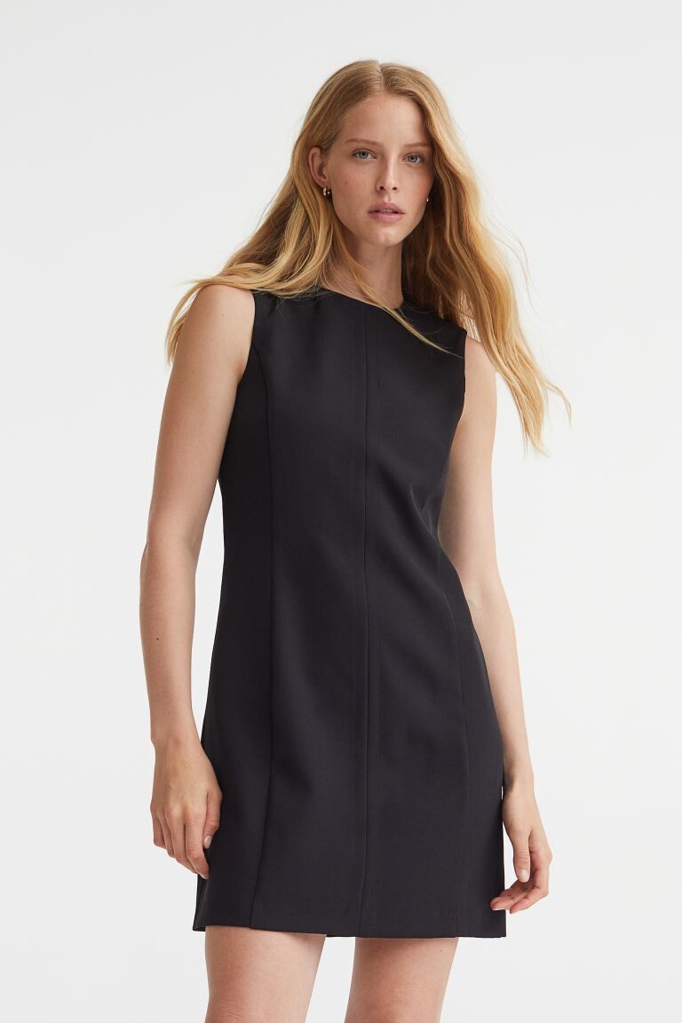 

Приталенное платье без рукавов H&M, черный