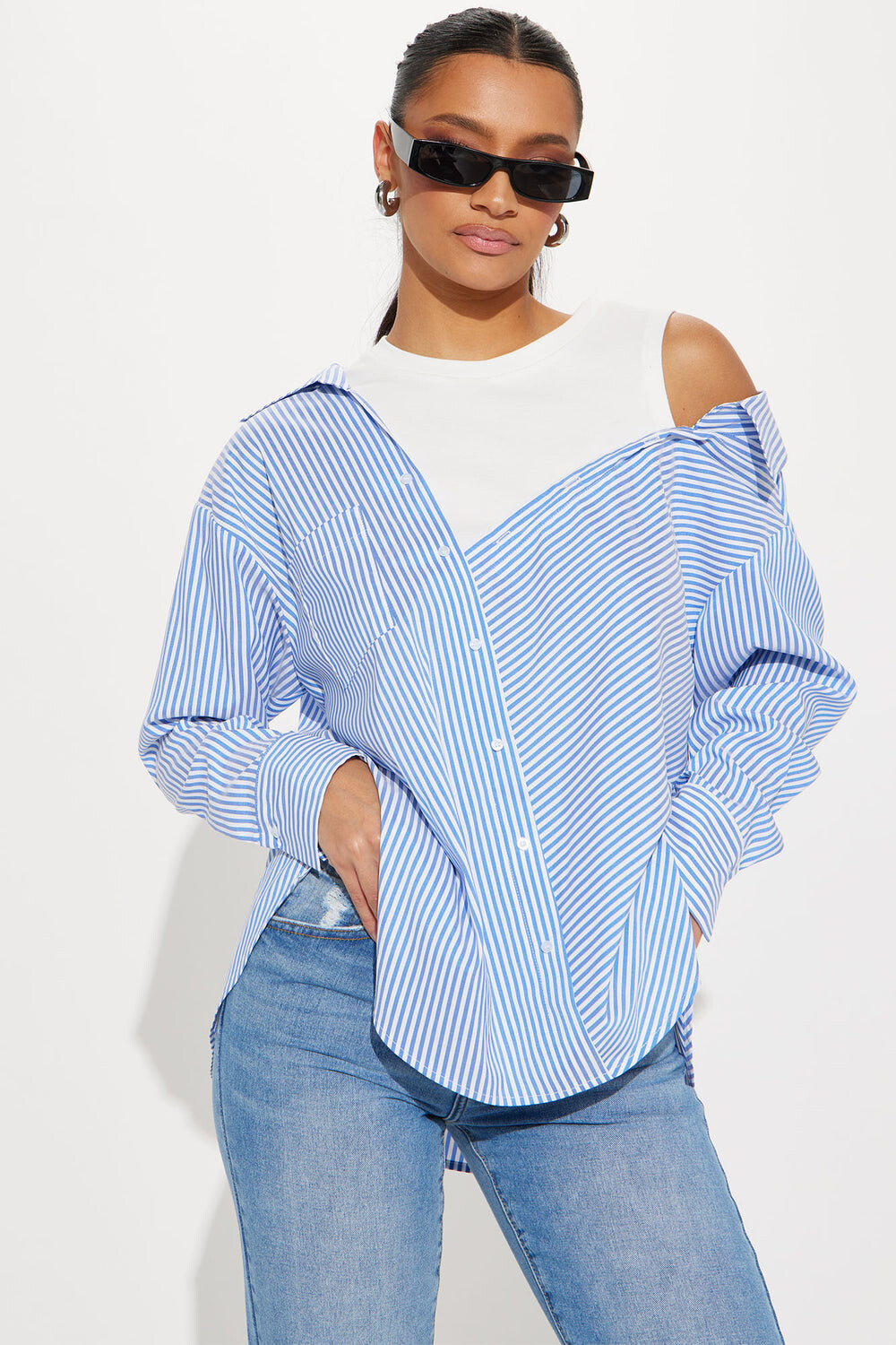 

Рубашка Fashion Nova IMT61560, белый