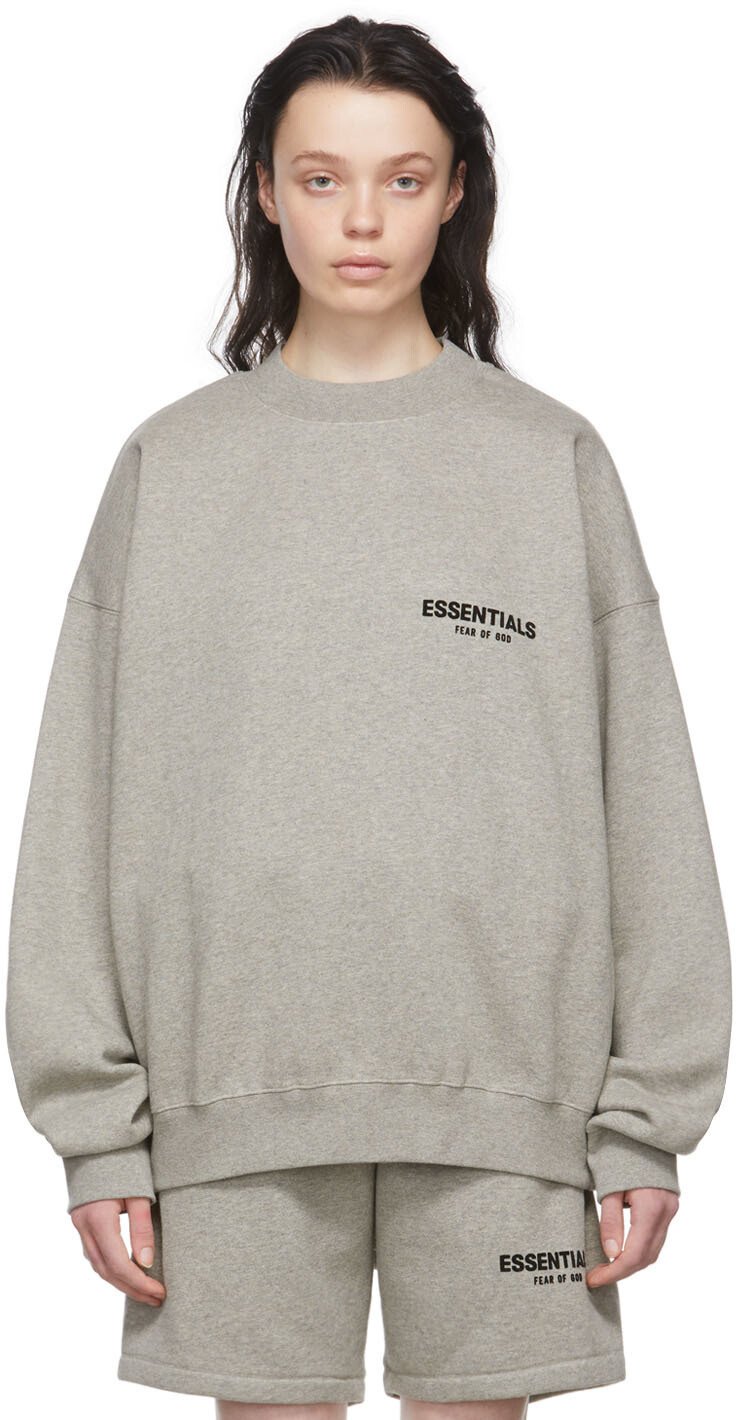 

Серый свитшот с круглым вырезом Essentials